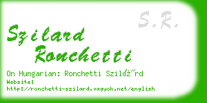 szilard ronchetti business card